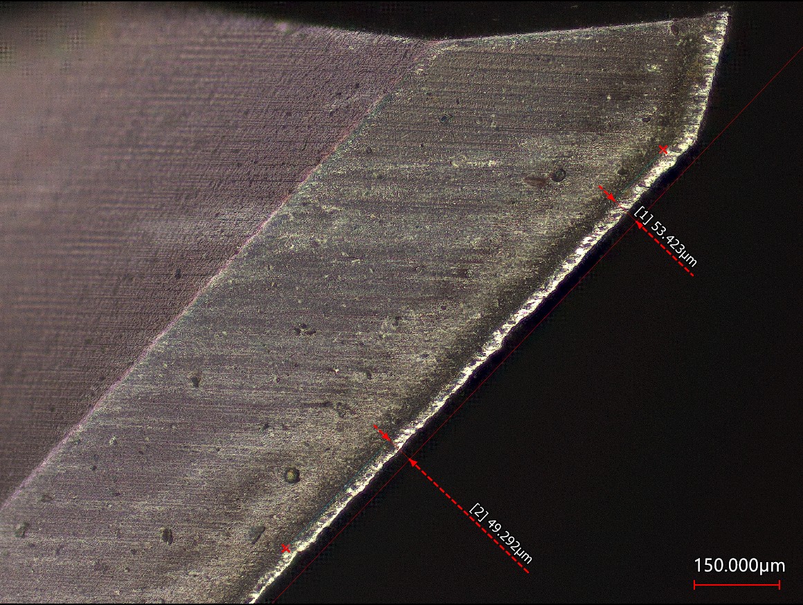 STATON TIXAL cutting edge after 140m milling