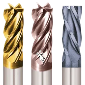 Cutting tool with TiCN coating (Gold, copper, grey)