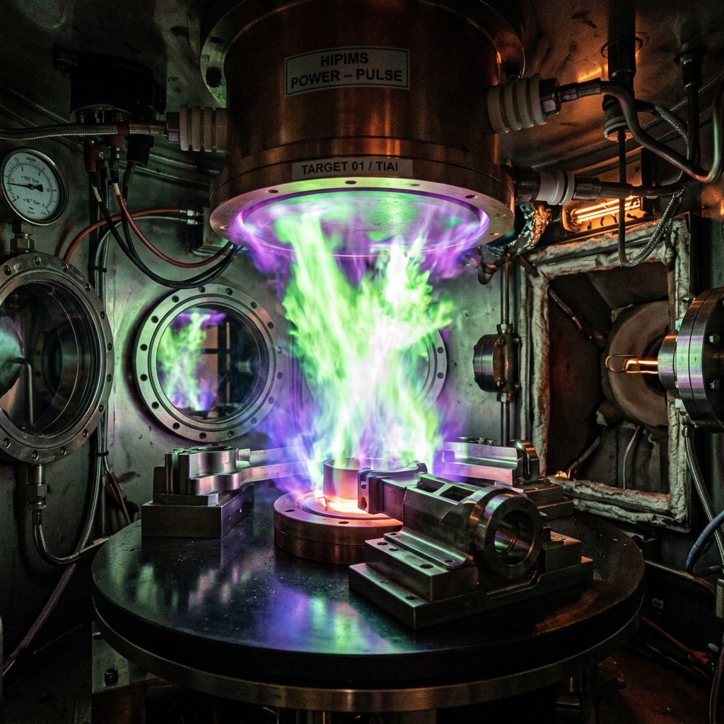 High-power impulse magnetron sputtering (HiPIMS) plasma process